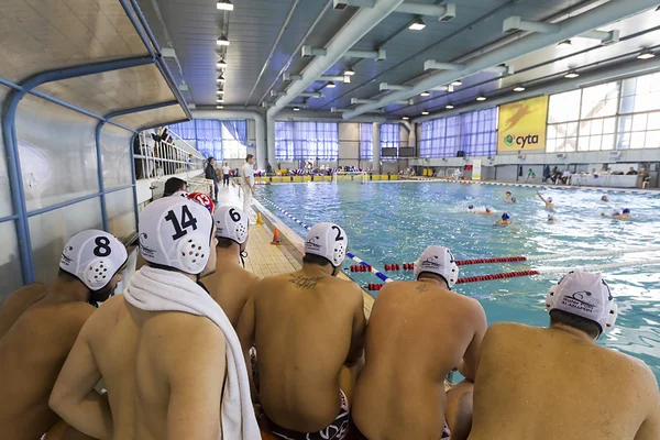 PAOK vs VOULIAGMENI POLO DE AGUA — Foto de Stock