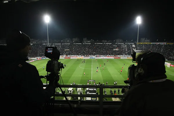 PAOK VS OLYMPIACOS GREEK SUPERLEAGUE MATCH - Stock-foto