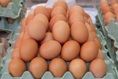 taze yumurta satışı bir pazar için arka plan