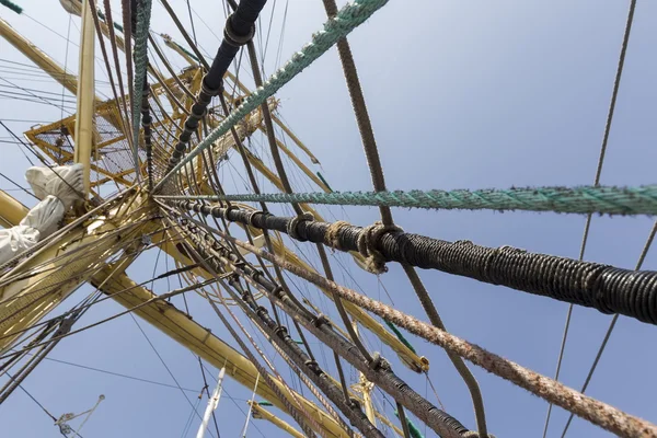 Mast of old sailing ship — Stock Photo, Image