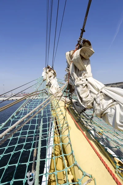 Sailing boat pictured from on board — Stock Photo, Image