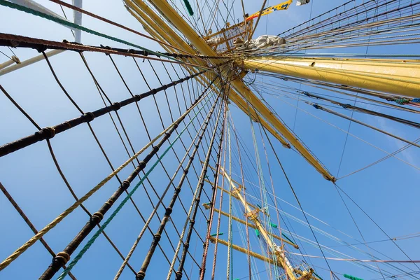 Mast of old sailing ship — Stock Photo, Image