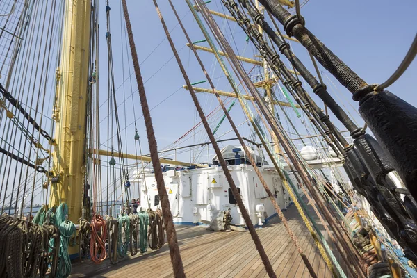 Mast of old sailing ship — Stock Photo, Image