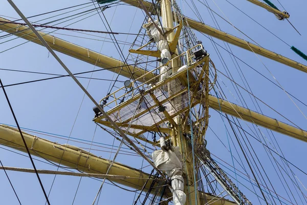 Mast of old sailing ship — Stock Photo, Image