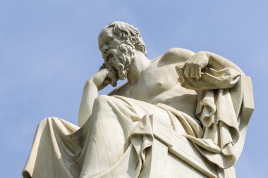 statue of Socrates from the Academy of Athens,Greece clipart