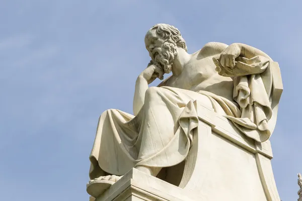 Statua di Socrate dell'Accademia di Atene, Grecia — Foto Stock