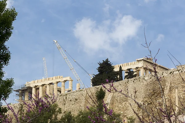 Starożytna świątynia Partenonu w Atenach Akropol — Zdjęcie stockowe