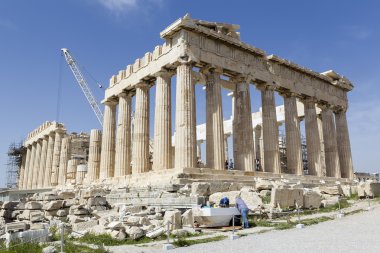  Antik Tapınağı Parthenon Tapınağı Akropol Atina Yunanistan 