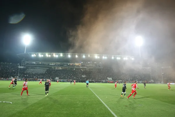 Paok vs 奥林匹亚科斯希腊杯 — 图库照片