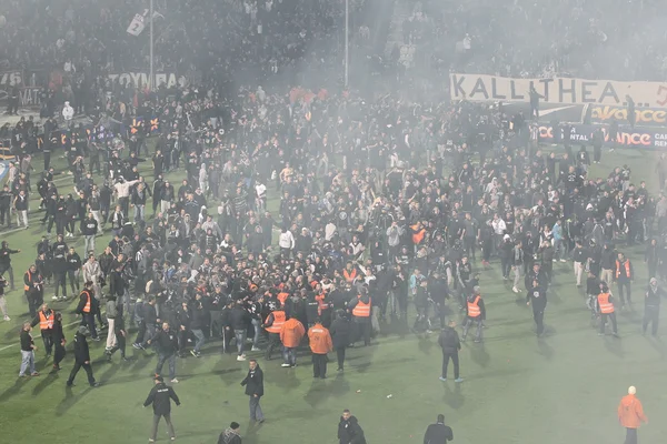 PAOK rakip Olympiakos Yunanistan Kupası — Stok fotoğraf