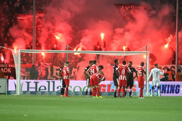 PAOK vs Olympiakos Puchar Grecji — Zdjęcie stockowe