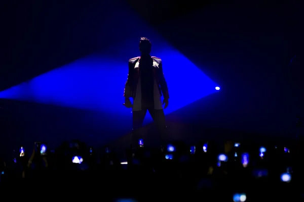 Sakis Rouvas Ace of Heart tour at Sports arena in Thessaloniki — Stock Photo, Image