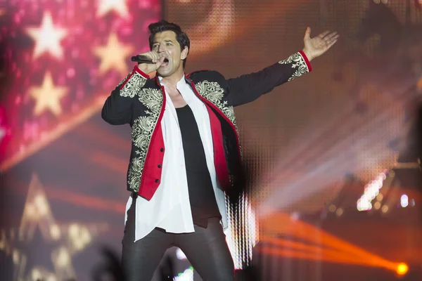 Sakis rouvas as tour serce w hali sportowej w Salonikach — Zdjęcie stockowe