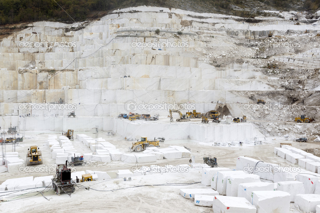 quarry of white marble 