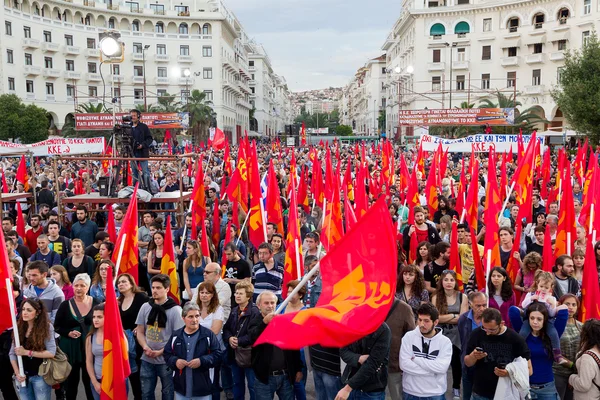 Concentration pré-électorale du Parti communiste de Grèce (KKE) à — Photo