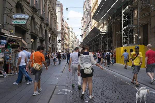 Straatmening van Napels, Italië. historische stadscentrum van Napels is th — Stockfoto