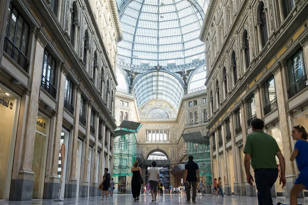 Detail of public shopping, art gallery Galleria Umberto in Naple — Stock Photo, Image