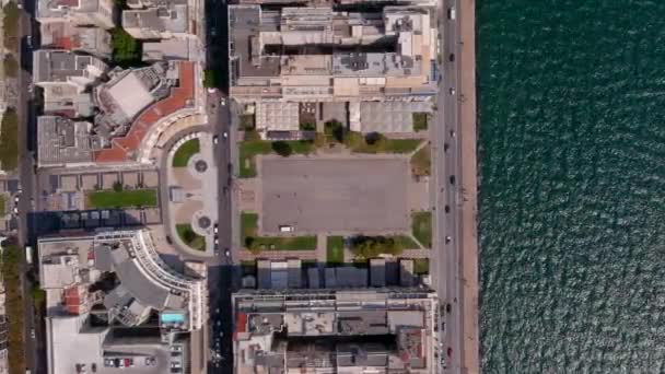 Vista Aérea Praça Aristotélica Salónica Grécia — Vídeo de Stock