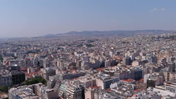 Aerial View Thessaloniki City Greece — Stock Video