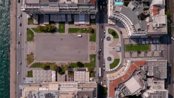 Légi Felvétel Aristotelous Square Thessaloniki Görögország — Stock videók