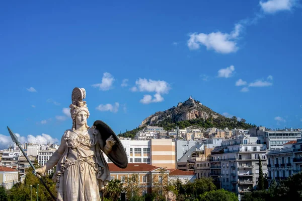 Athena Godin Van Oude Grieken Van Heroïsche Inspanning Wijsheid Het — Stockfoto