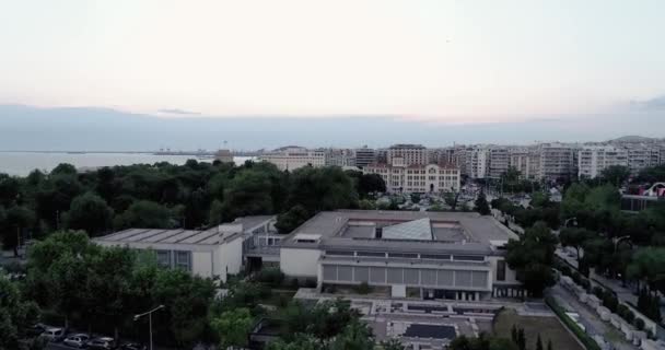 Thessaloniki Aerial Panoramic View Thessaloniki Second Largest City Greece Capital — Stock Video
