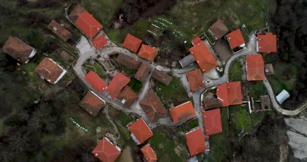 在希腊Xanthi省靠近希腊 保加利亚边境的一个穆斯林村庄Kottani的空中景观 这个定居点的房子非常古老 大约有300年的历史 — 图库视频影像