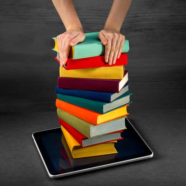 tablet koyarak ya da download renkli kitap