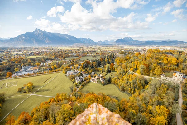 Widok na okolicę miasta Salzburg — Zdjęcie stockowe