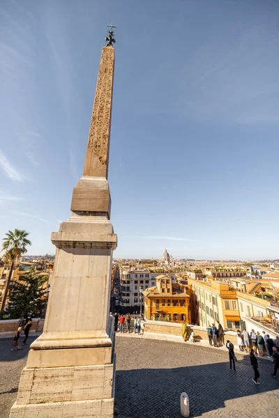 Paesaggio urbano di Roma dalla cima delle scale spagnole — Foto Stock