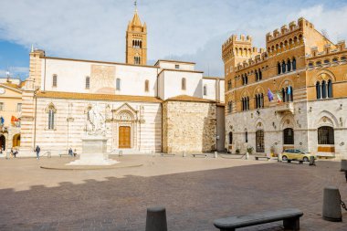 İtalya 'nın Grosseto şehrinin merkez meydanı