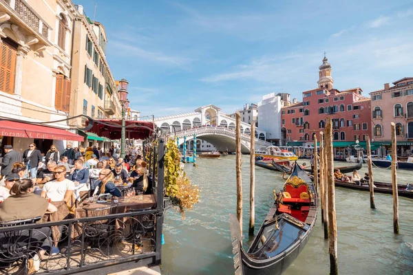 Cityscape of Venice with Rialto bridge — Foto de Stock