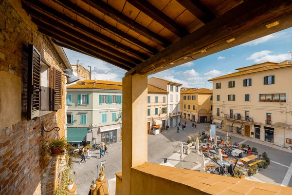 Plaza del mercado en la ciudad de Grosseto en Italia —  Fotos de Stock
