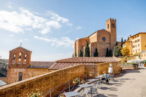 San Domenico basilica in Siena town in Italy — Stock Photo, Image