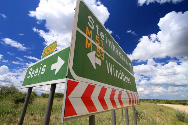 ナミビアの道路標識 — ストック写真