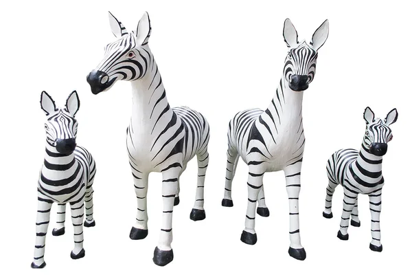 4 grote standbeeld van zebra — Stockfoto