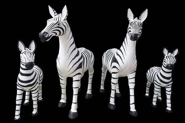 4 grote standbeeld van zebra — Stockfoto