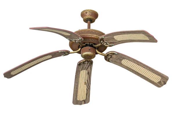 Ceiling fans which is made of vintage wood. — Stock Photo, Image