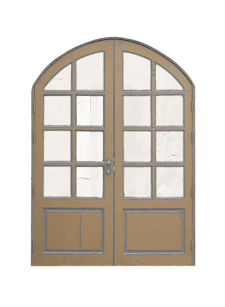 Wooden door upper curve vintage. — Stock Photo, Image