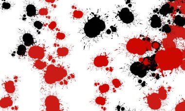 Siyah ve kırmızı boya sıçramalı arkaplan