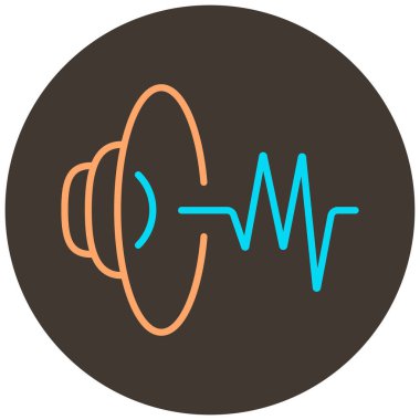 koyu kahverengi yuvarlak arkaplanda iki renk simgesi izlemesi