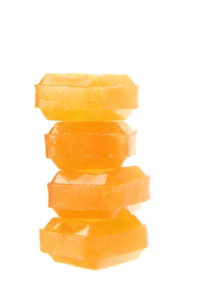 Orange flavoured hard candy — Stock Photo, Image