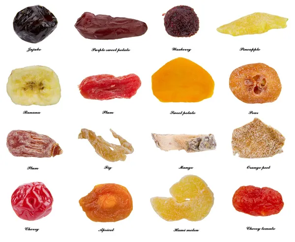 Dried fruit collection — Stock Photo, Image