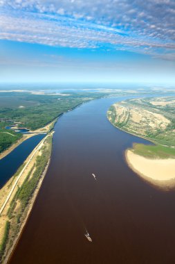 woodlands Nehri ile havadan görünümü