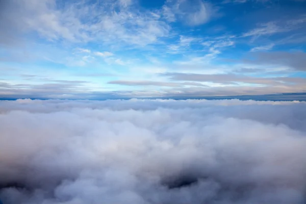 天空和云层的背景。鸟瞰图 — 图库照片