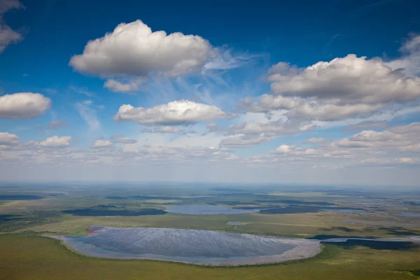 Luchtfoto van meren in de zomer — Stockfoto