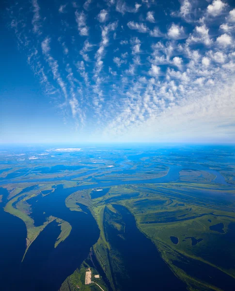 Floodland för stora floden — Stockfoto