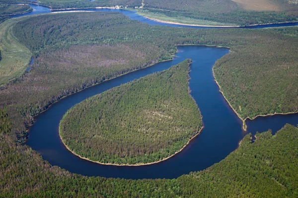 Vista aérea do rio — Fotografia de Stock