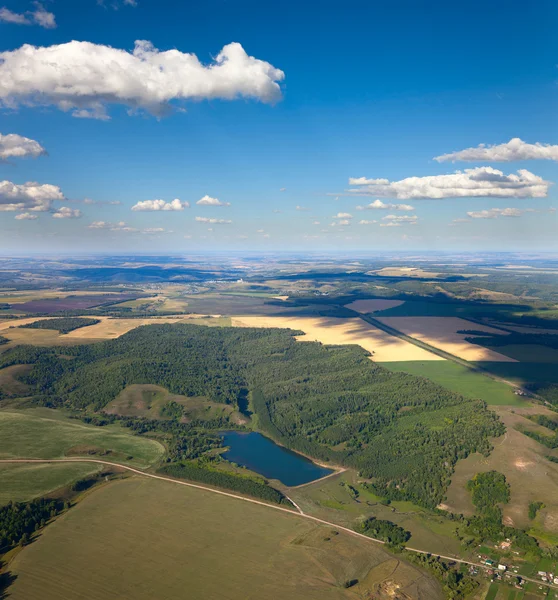 Vista superior da zona rural — Fotografia de Stock