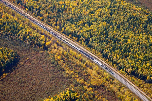 Flygfoto över järnvägen — Stockfoto